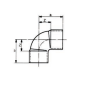 Conex Bänninger Kolano 90° dwukielichowe miedziane 15mm do lutowania Cu 5090015000000