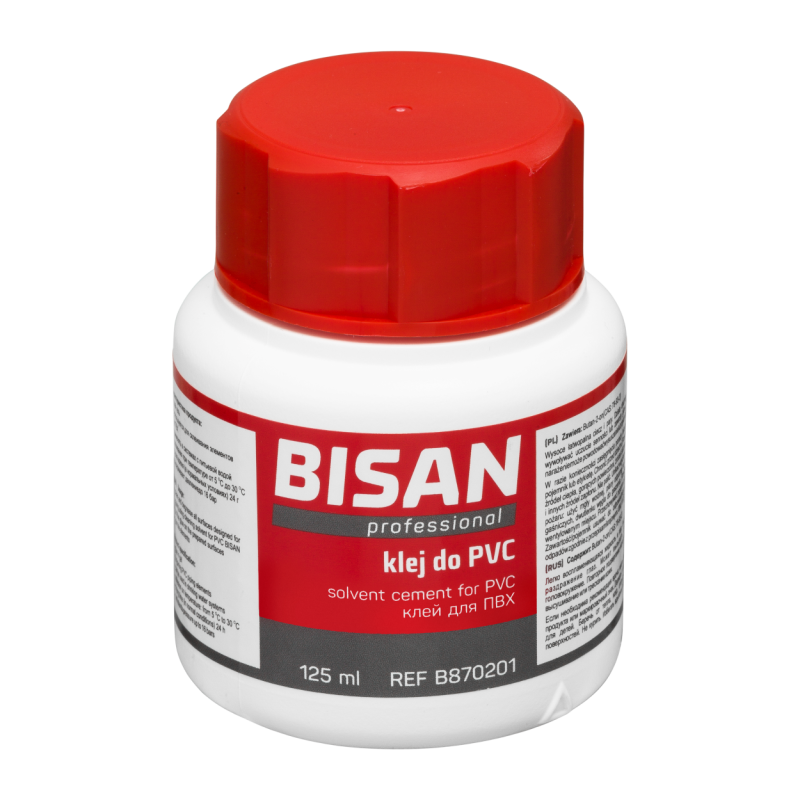 BISAN Klej do PVC puszka z pędzelkiem 125 ml B870201 BISAN Klej do PVC puszka z pędzelkiem 125 ml B870201