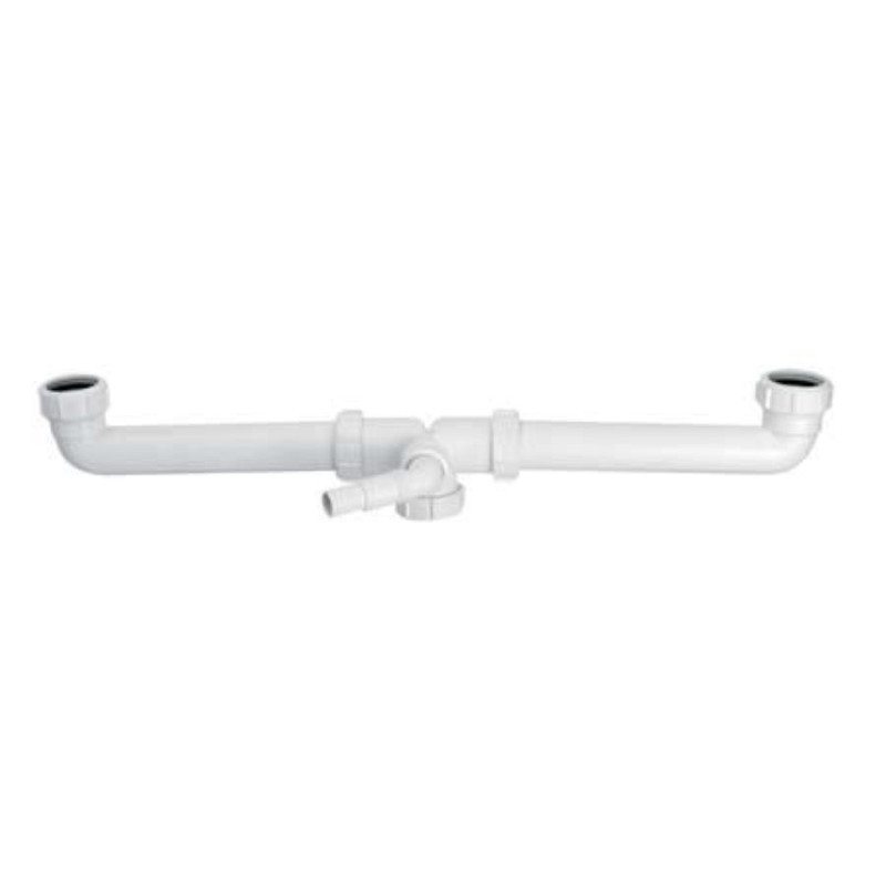 McAlpine Przyłącze do zestawu zlewozmywakowego, dwukomorowego 6/4"x40mmx6/4" z podłączeniem do pralki lub zmywarki HC11 McAlpine Przyłącze do zestawu zlewozmywakowego, dwukomorowego 6/4"x40mmx6/4" z podłączeniem do pralki lub zmywarki HC11