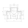 PERFEXIM TRÓJNIK MOSIĘŻNY WZMOCNIONY PHA-312 3/4" 07-012-0200-000