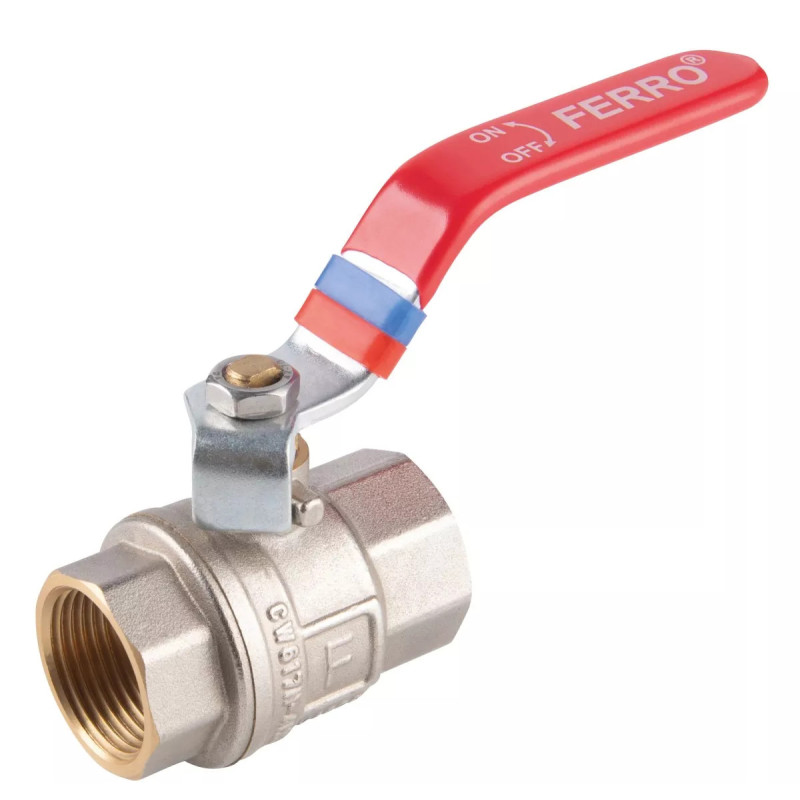 Ferro Zawór kulowy F-POWER nakrętno-nakrętny z dźwignią 3/4" KFP2 Ferro Zawór kulowy F-POWER nakrętno-nakrętny z dźwignią 3/4" KFP2