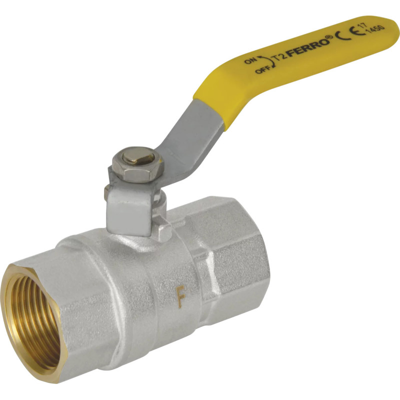 Ferro Zawór kulowy gazowy GW-GW typ G18 3/4" KGS2W Ferro Zawór kulowy gazowy GW-GW typ G18 3/4" KGS2W