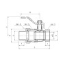 PERFEXIM KUREK KULOWY PERFEKT SYSTEM PRZELOTOWY ZE ŚRUBUNKIEM GWINT WZ PHA-007/R 1/2" 00-007-0150-102