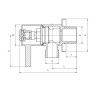 PERFEXIM ZAWÓR KĄTOWY Z GŁOWICĄ CERAMICZNĄ PHA-052 1/2" x 3/8"