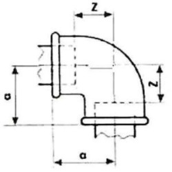 FITTING Kolano nakrętne STRONG Ocynk A1 GW 2 1/2" FIT 90-2 1/2