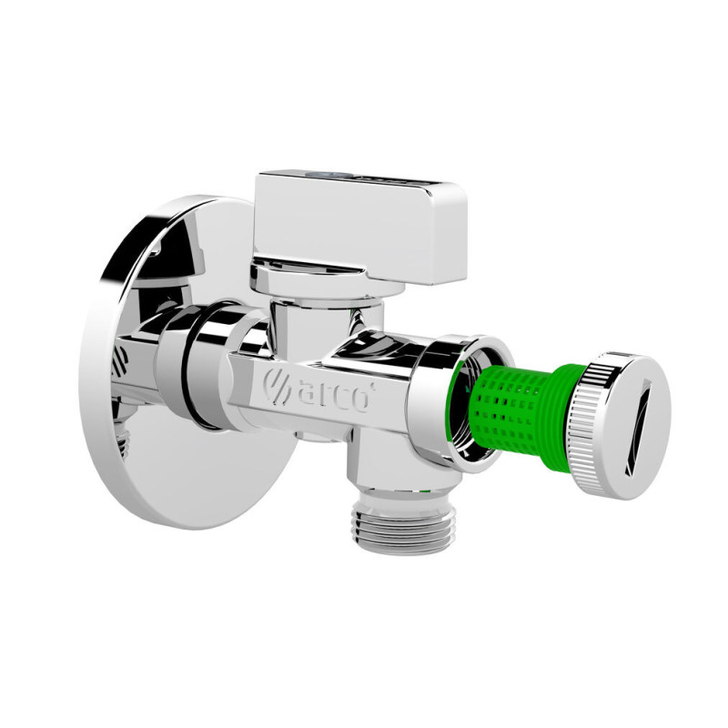 ARCO Zawór kątowy antykamienny filtr z polimeru GZ 1/2" x GZ 3/8" bez zacisku 02402MAC ARCO Zawór kątowy antykamienny filtr z polimeru GZ 1/2" x GZ 3/8" bez zacisku 02402MAC
