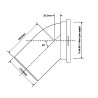 McAlpine Kolano sanitarne do WC 110mm 45 stopni WCE-CON16
