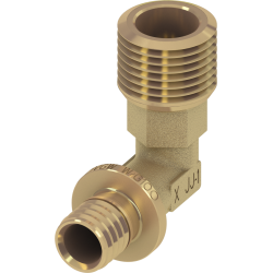 TECE TECEflex kolano 90° rozmiar 16 x 1/2" GZ mosiądz standard 767516