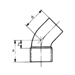 Conex Bänninger Łuk 45° jednokielichowy miedziany 15mm do lutowania Cu 5040015000000