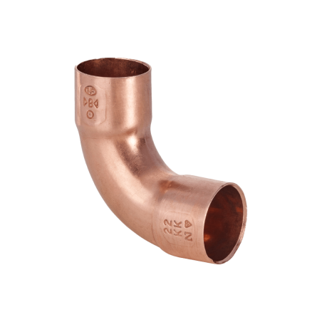 Conex Bänninger Łuk 90° dwukielichowy miedziany 35mm do lutowania Cu 5002A035000000