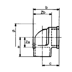 Conex Bänninger Kolano 90° GW z łapami mocowanie 2 otwory Brąz do lutowania 18x1/2" GW 4472G018004000