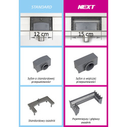 Balneo Duplex Next Inox Odpływ liniowy 80cm Duplex80N