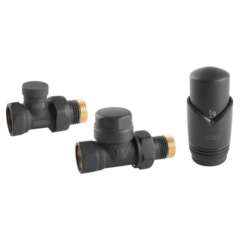 Ferro Dekoracyjny zestaw termostatyczny prosty 1/2" ZTM30AT Ferro Dekoracyjny zestaw termostatyczny prosty 1/2" ZTM30AT
