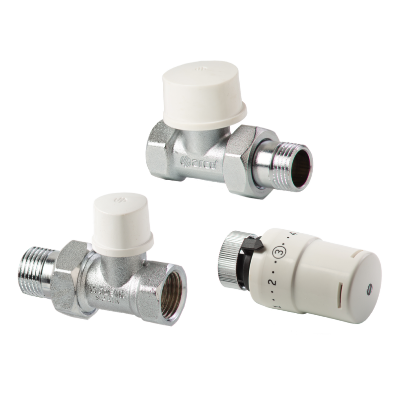 ARCO Zestaw termostatyczny prosty zaworów grzejnikowych TIBET 1/2" M30 KCT02 ARCO Zestaw termostatyczny prosty zaworów grzejnikowych TIBET 1/2" M30 KCT02