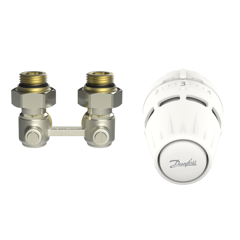 Danfoss Regus Zestaw prosty z głowicą do grzejników dolnozasilanych 015G5308 Danfoss Regus Zestaw prosty z głowicą do grzejników dolnozasilanych 015G5308