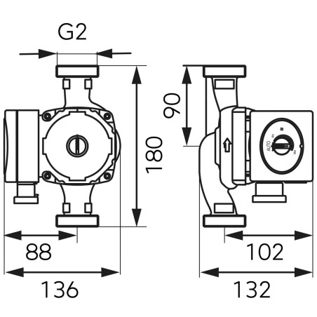 Ferro Pompa obiegowa elektroniczna GPA II 32-8-180 0607W