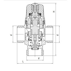 PERFEXIM TRÓJDROŻNY TERMOSTATYCZNY ZAWÓR MIESZAJĄCY PHA-132 30-601-0250-000