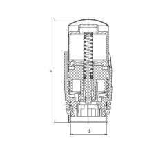 PERFEXIM GŁOWICA CIECZOWA TERMOSTATYCZNA M30X1,5 BIAŁA TRCD10W 20-107-0400-100