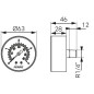 Ferro Manometr 1/4" aksjalny M6304A