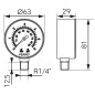 Ferro Manometr 1/4" radialny M6306R