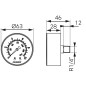 Ferro Manometr 1/4" aksjalny M6310A