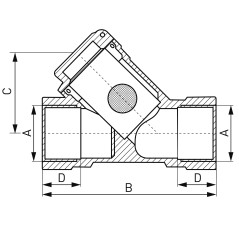 Ferro Filtr siatkowy do gazu - typ G41 F2G