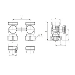 PERFEXIM ZAWÓR GRZEJNIKOWY ODCINAJĄCY PROSTY PODWÓJNY 1/2" x 3/4" PHA-034