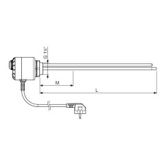 BIAWAR Grzałka NIBE ME 2kW 1 1/4" 26982