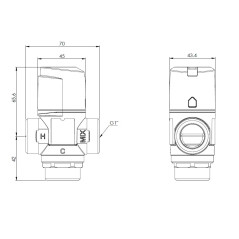 AFRISO Termostatyczny zawór mieszający ATM 563, DN20 G1" 35÷60°C Kvs 2,5 m3/h 1256310