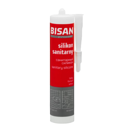 BISAN Silikon sanitarny biały 300ml Kartusz B870720