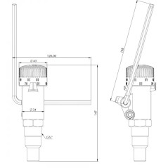 AFRISO Miarkownik ciągu FR1 zakres regulacji 30÷90°C G3/4" 42294