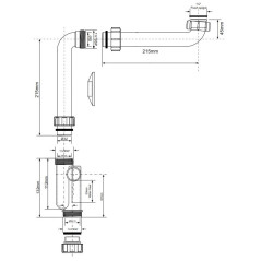 McAlpine Syfon umywalkowy z przedłużką 5/4”x32mm HC13SPS-X32PF