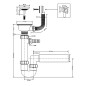 McAlpine Syfon zlewozmywakowy1-komorowy 6/4"x50mm z przelewem HC7+FSW50PR