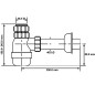 McAlpine Syfon zlewozmywakowy butelkowy pojedynczy duży 6/4"x40mm.bez spustu G40APF