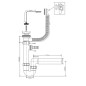 McAlpine Syfon zlewozmywakowy rurowy 6/4"x70mm  pojedynczy z podłączeniami ze spustem i przelewem HC7HC17PR