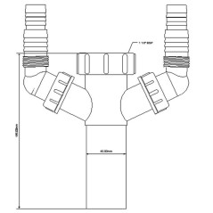 McAlpine Podłączenie do pralki i zmywarki 6/4″x40mm HC14