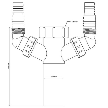 McAlpine Podłączenie do pralki i zmywarki 6/4″x40mm HC14