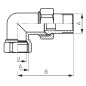 Ferro Śrubunek mosiężny kątowy 1/2" SG5