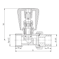 Ferro Zawór grzejnikowy prosty 1/2" ZG2Y