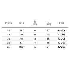 MagnaPlast HT PLUS Kolano HTB 32mm 67° 421209 Kanalizacja