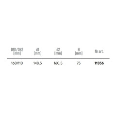 MagnaPlast HT PLUS Redukcja wewnętrzna HTR 160/110mm 11356 Kanalizacja