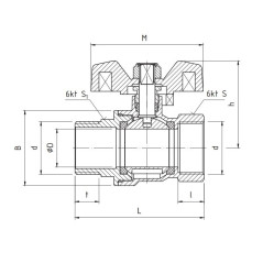 PERFEXIM  KUREK KULOWY PERFEKT SYSTEM GWINT WZ PHA-004 1/2" 00-004-0150-000