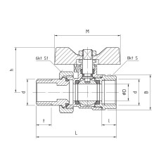 PERFEXIM KUREK KULOWY PERFEKT SYSTEM PRZELOTOWY ZE ŚRUBUNKIEM GWINT WZ PHA-005 3/4" 00-005-0200-000