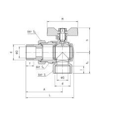 PERFEXIM KUREK KULOWY PERFEKT SYSTEM PRZELOTOWY KĄTOWY ZE ŚRUBUNKIEM GWINT WZ PHA-010 1/2" 00-010-0150-000