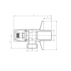 PERFEXIM ZAWÓR PODŁĄCZENIOWY KĄTOWY GŁOWICA CERAMICZNA 1/2" x 3/8" PHA-051