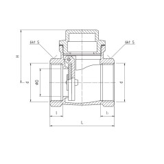 PERFEXIM ZAWÓR ZWROTNY KLAPOWY PHA-021 1/2" 04-021-0150-000