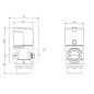 AFRISO Termostatyczny zawór mieszający ATM 561 DN20 G1" 20÷43°C Kvs 2,5 m3/h 1256110