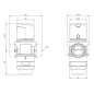 AFRISO Termostatyczny zawór mieszający ATM 761 DN20 G1" 20÷43°C Kvs 3,2 m3/h 1276110