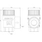 AFRISO Zawór bezpieczeństwa do c.o. MS 1,5 bar Rp1/2" x Rp3/4" 42376