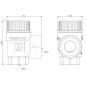 AFRISO Zawór bezpieczeństwa do zasobników c.w.u. MSW 6 bar Rp1/2" x Rp3/4" 42421
